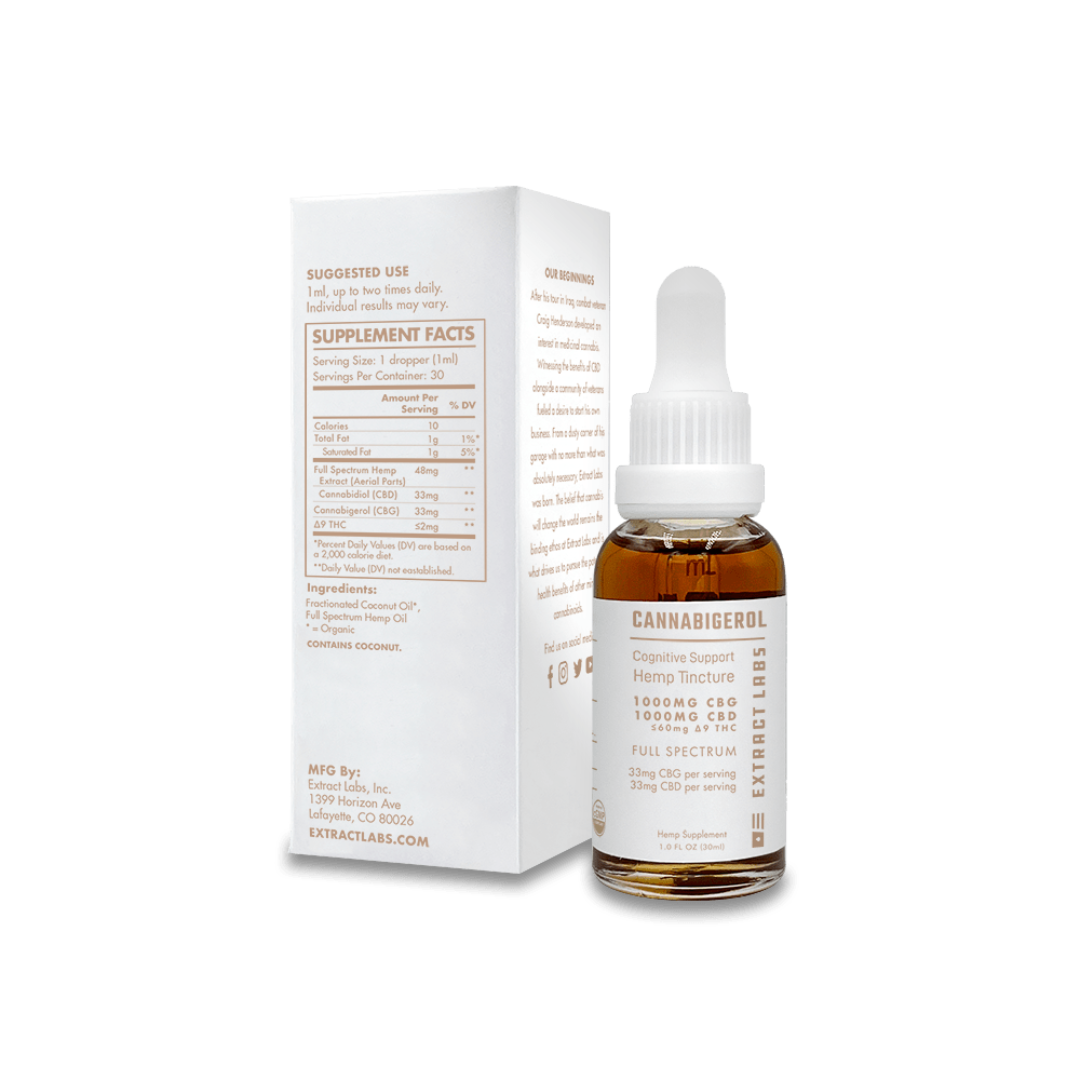 Extract Labs Full Spectrum CBD + CBG Tincture 2000mg - Image 2