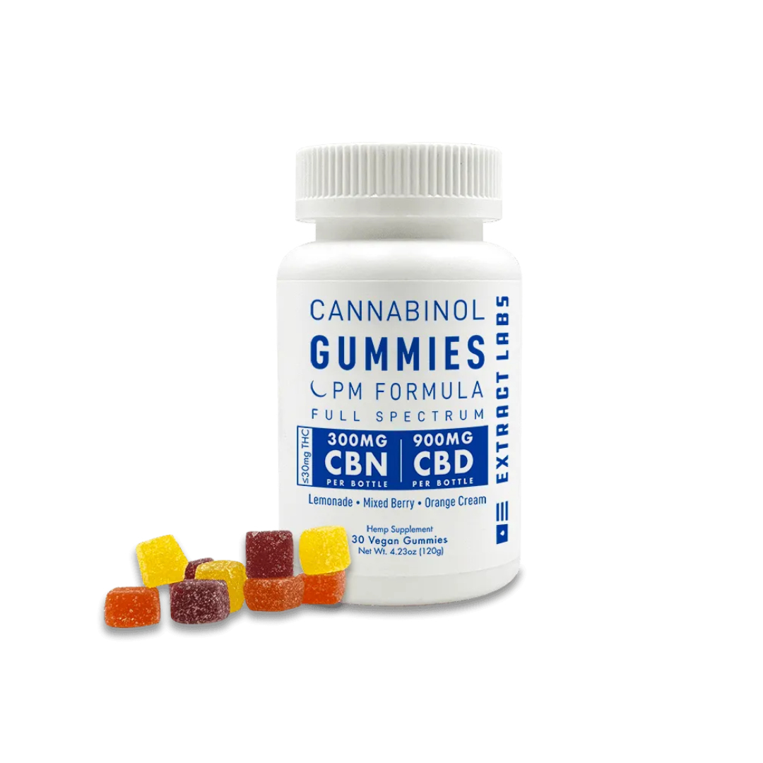 Extract Labs CBN + CBD Full Spectrum Gummies 1200mg - Elderberry