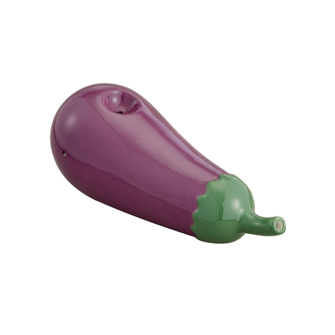 Fashion Craft Ceramic Hand Pipe - Eggplant