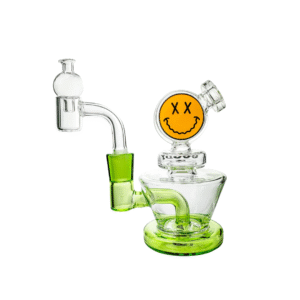 Goody Glass Mini Rig 4 piece kit Big Face- Slime Green
