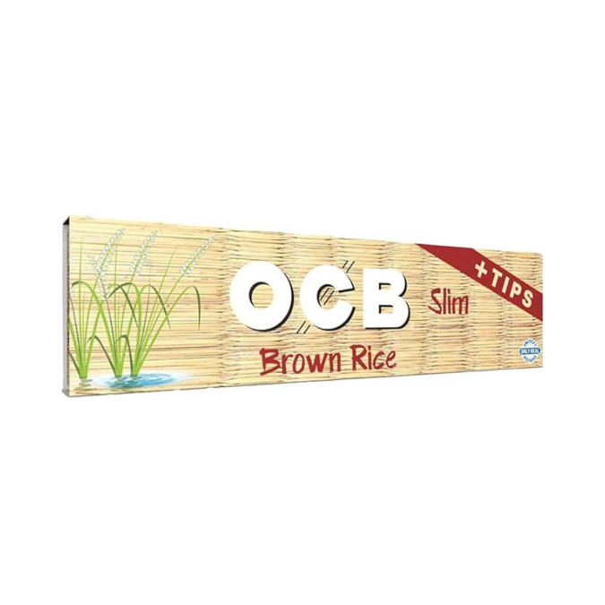 OCB Rolling Papers + Tips Brown Rice - Slim