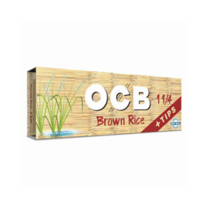 OCB Rolling Papers + Tips Brown Rice - 1 1/4"