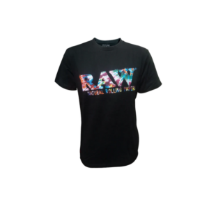 RAW Black Logo T-Shirt Large - Tie Dye