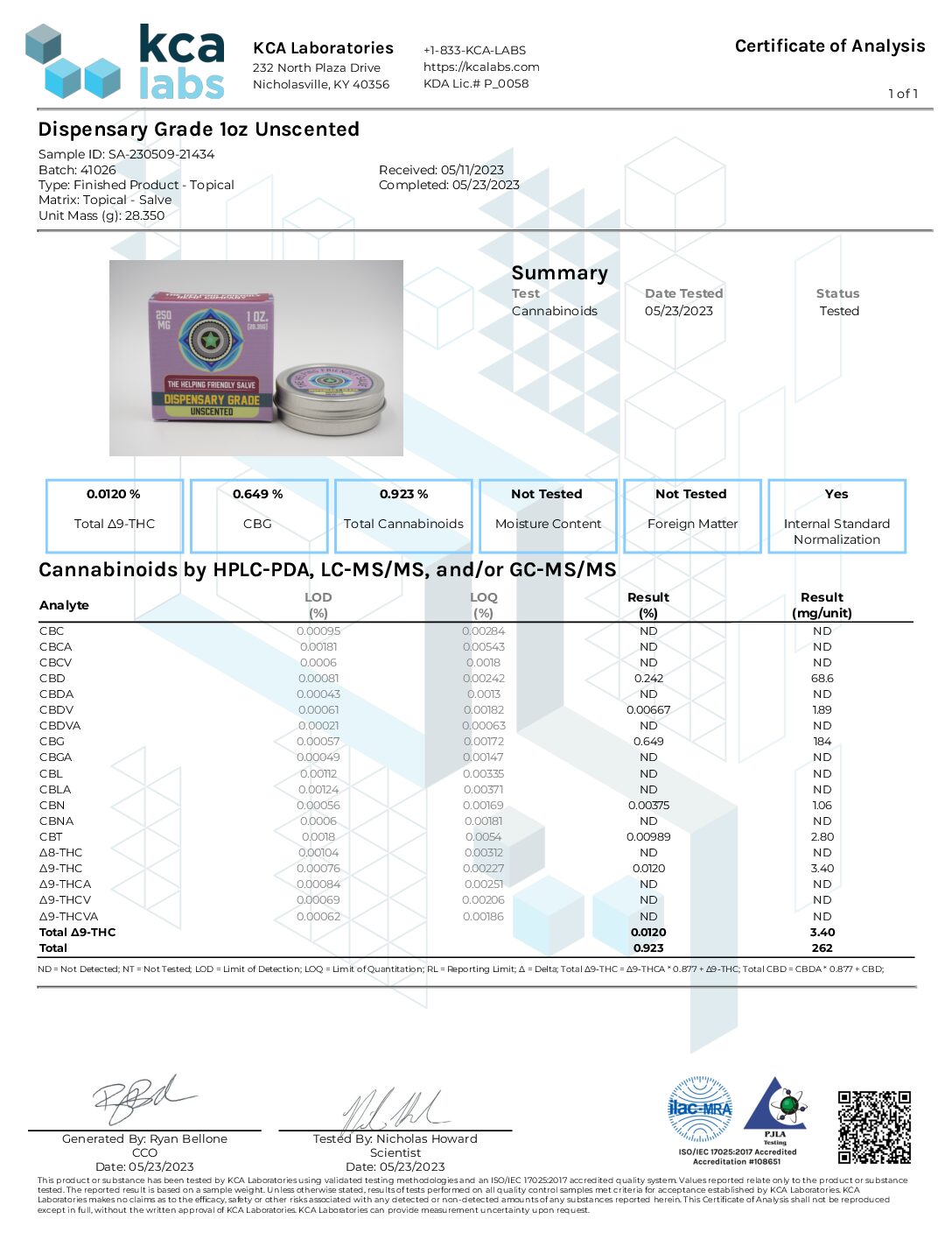 Helping Friendly Dispensary Grade Salve 250mg- Unscented - Image 2