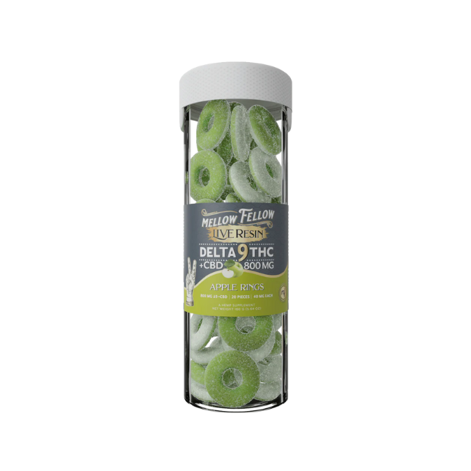 Mellow Fellow Delta 9 Gummies 800mg - Apple Rings