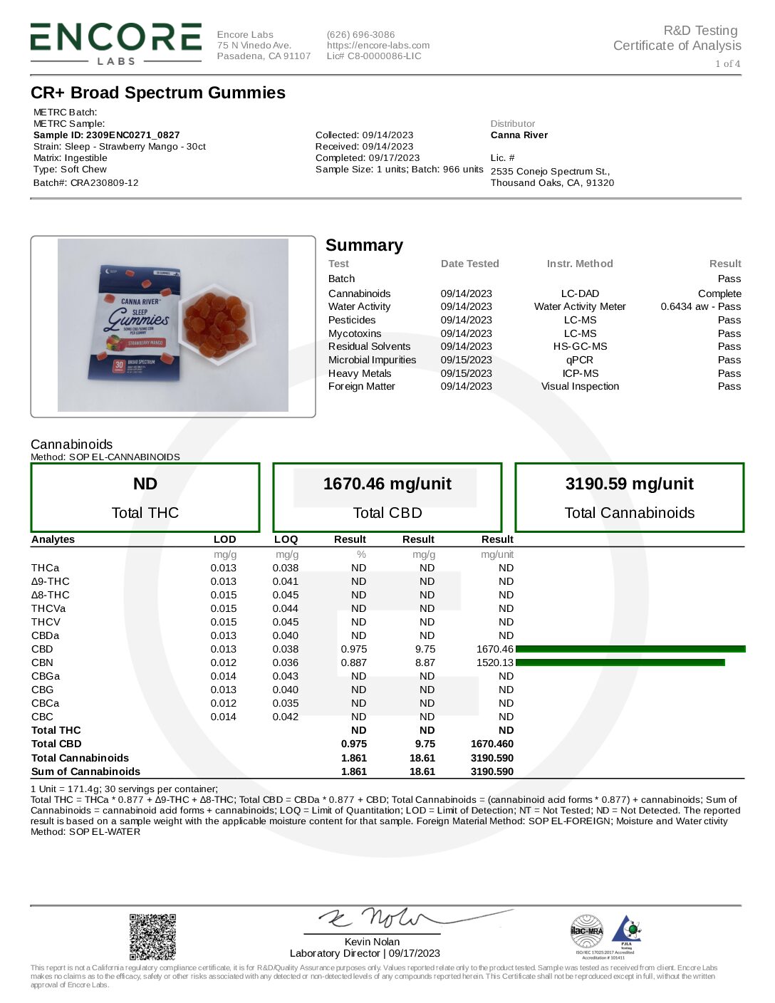 Canna River Gummies Sleep 50 CBD / 50 CBN - Strawberry Mango - Image 3