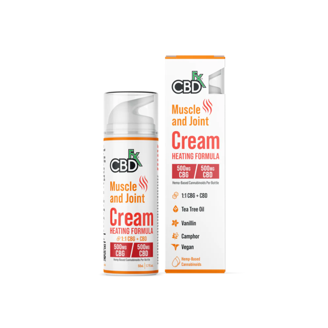 CBD FX Muscle and Joint CBG + CBD Cream 1000 mg - Heating