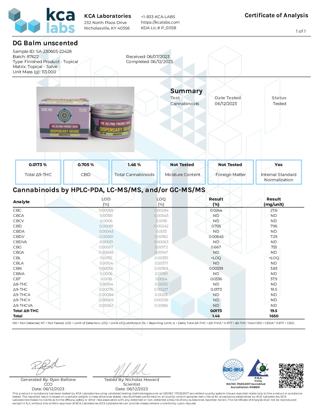 Helping Friendly Dispensary Grade Salve 1000mg - Unscented - Image 2