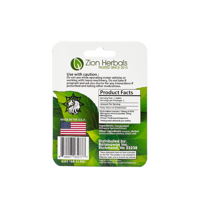 Zion Herbals Gold Reserve Kratom Tablets 2 Pack - Image 2