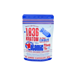 1836 Kratom 20ct Jumbo Capsules - Atomic Maeng Da