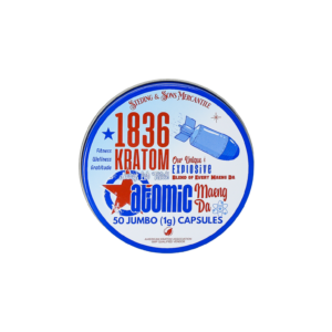 1836 Kratom 50ct Jumbo Capsules - Atomic Maeng Da