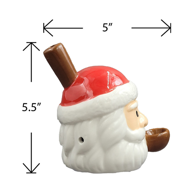 Fashion Craft Ceramic Hand Pipe - Santa - Image 5