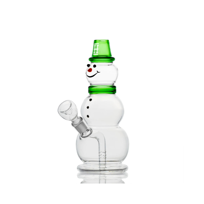 Hemper 8" Snowman Mini Water Bubbler - Green