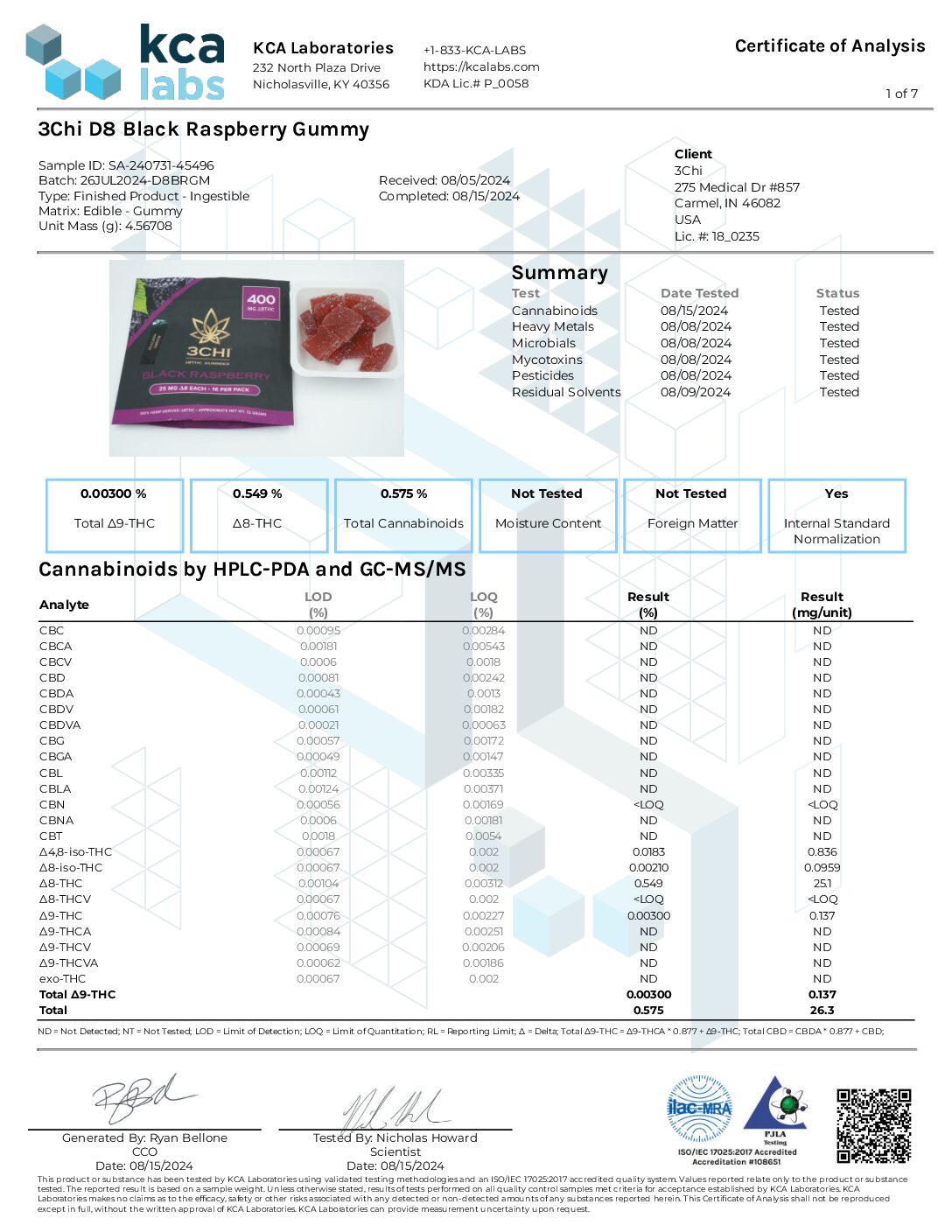 3 Chi D8 THC 2 Pack Gummy 50mg - Black Raspberry - Image 2