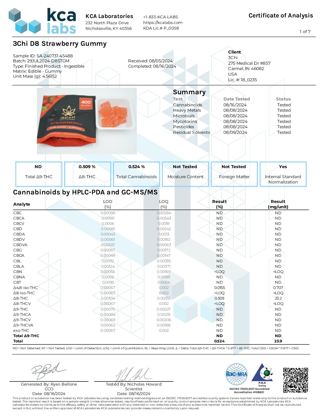 3 Chi D8 THC 2 Pack Gummy 50mg - Strawberry - Image 2