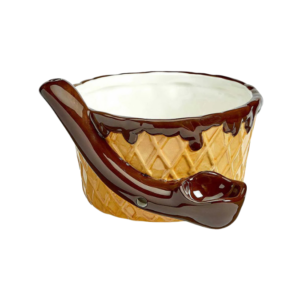 Fashion Craft Ceramic Hand Pipe - Ice Cream Bowl